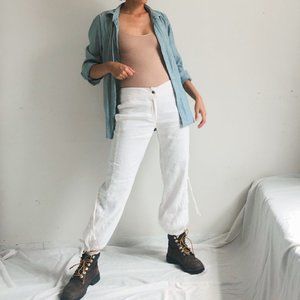 Bebe vintage y2k white Cargo capris